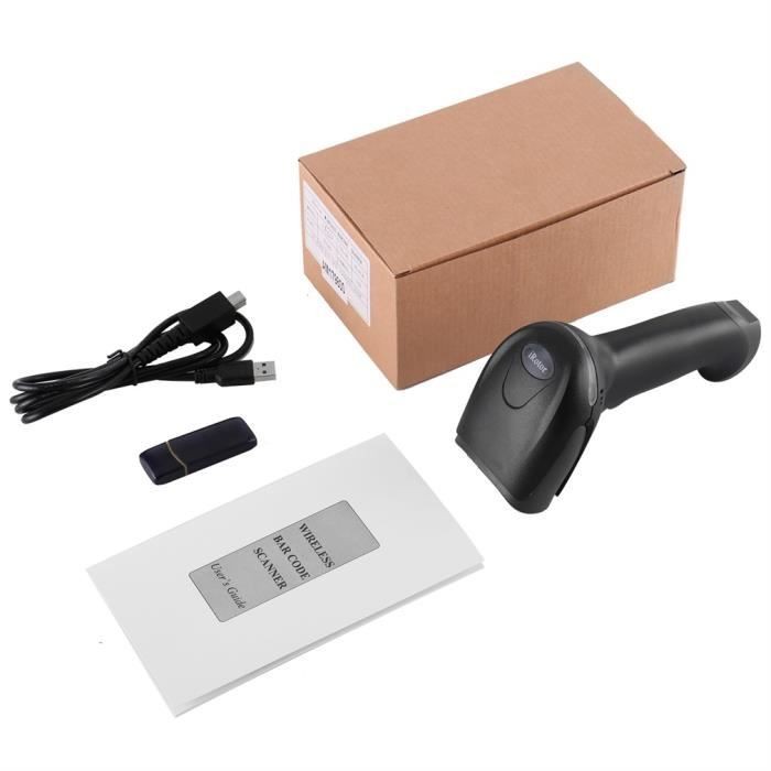2.4G F6 USB Lecteur Code Barre sans fil-Scanner QR Scanner de codes à barres Handheld Douchette