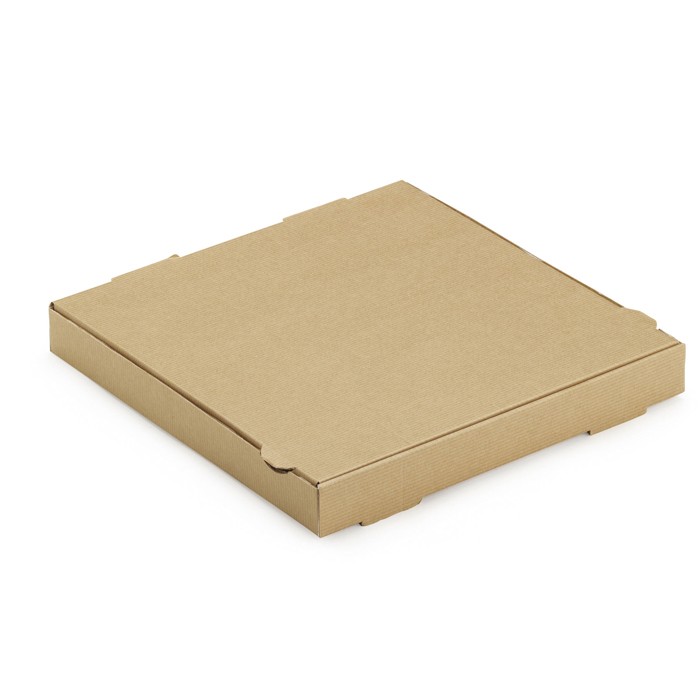 Boîte à pizza kraft avec papier ingraissable