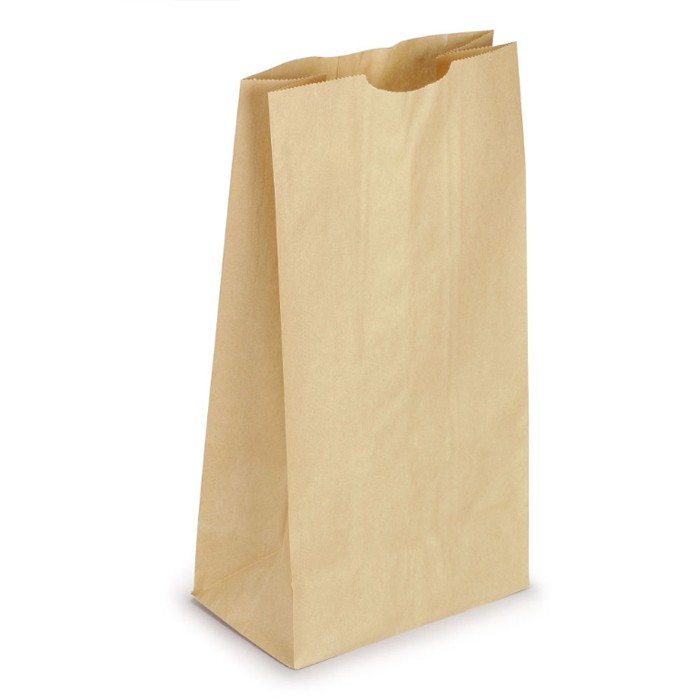 Sac kraft brun sans poignée