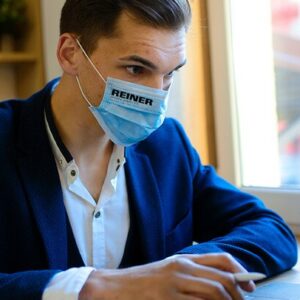 Bavettes De Protection Bleu - PERSONNALISES