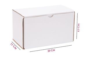 Emballage Services 50 Boites en Carton Blanc : 20 x 11 x 12 cm