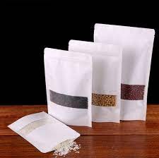 Pochette Zip En Blanc Avec Fenêtre 20*30