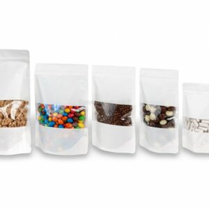 Pochette Zip En Blanc Avec Fenêtre 18*26