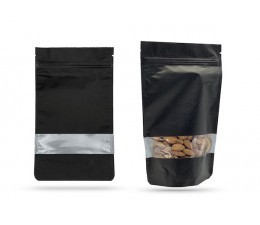 Pochette Zip En Noir Avec Fenêtre 20*30