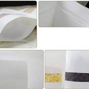 Pochette Zip En Blanc Avec Fenêtre 9*14