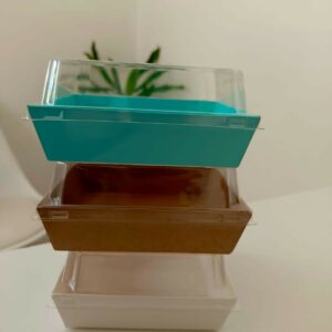 BOITE CARTON BIO 267 CARRE+CV TRANSPARENT