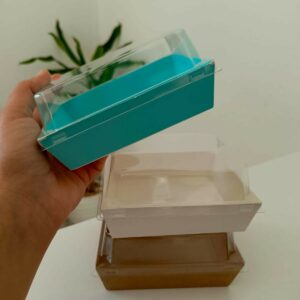 BOITE CARTON BIO 267 CARRE+CV TRANSPARENT